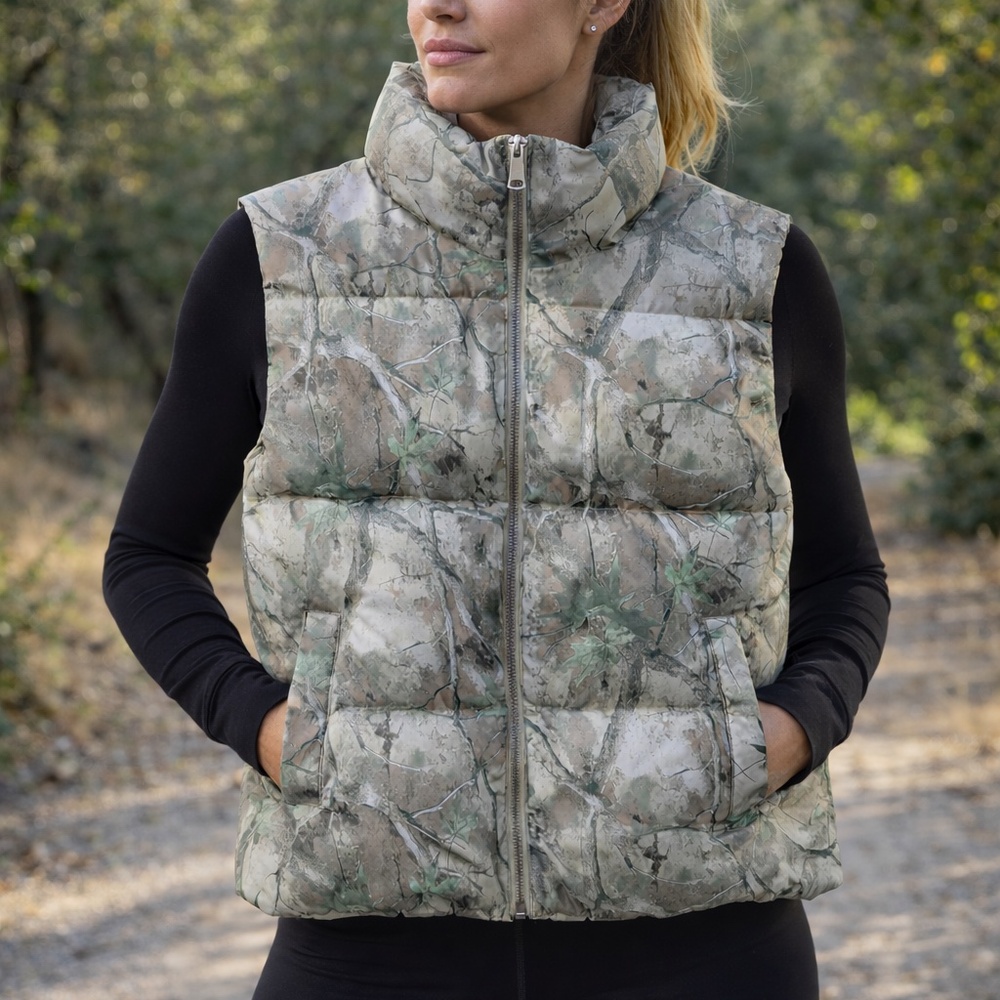 Better Together Camouflage Puffer Vest